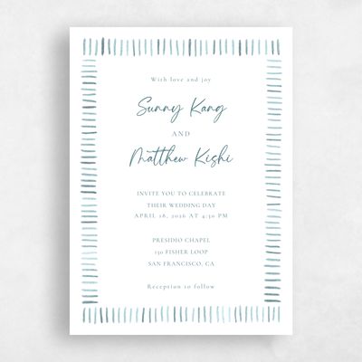 Multi-Colored Wedding Invitation - Lund Portrait