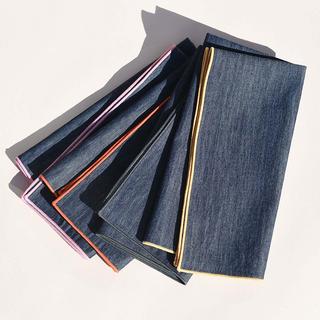 Rainbow Denim Linen Napkin, Set of 4