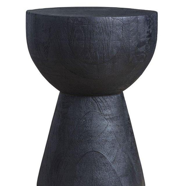 Hewn Medium Side Table in Dark charcoal