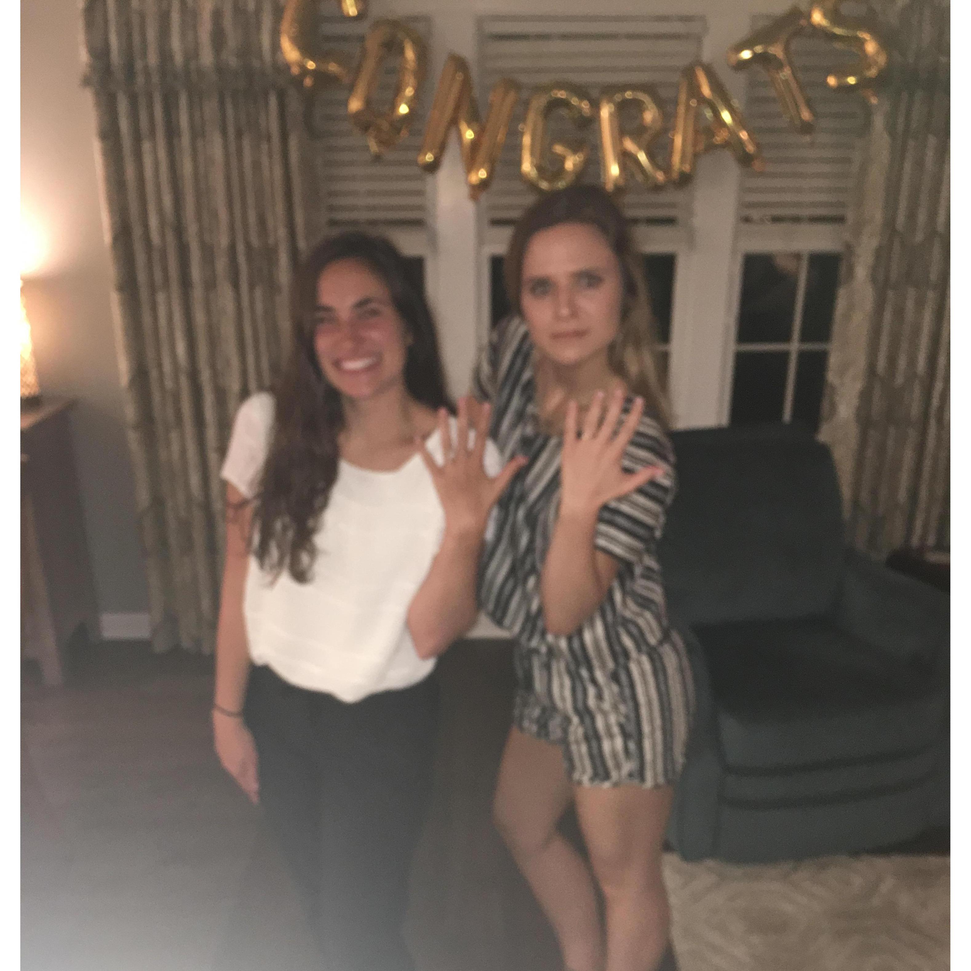 Engaged at the same time = magic and embarrassing photos.