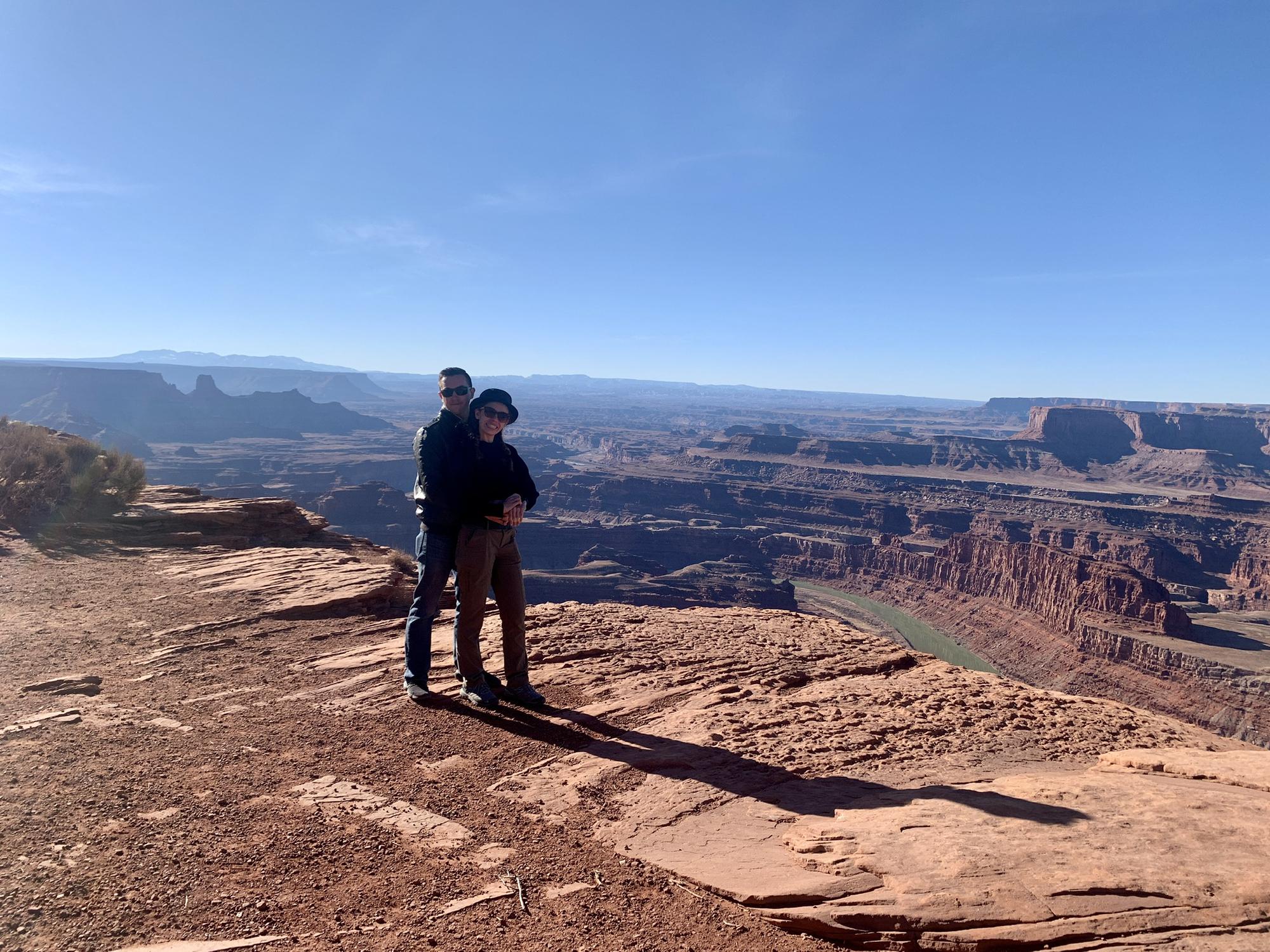 Telly proposed here at Deadhorse Canyon, Utah
