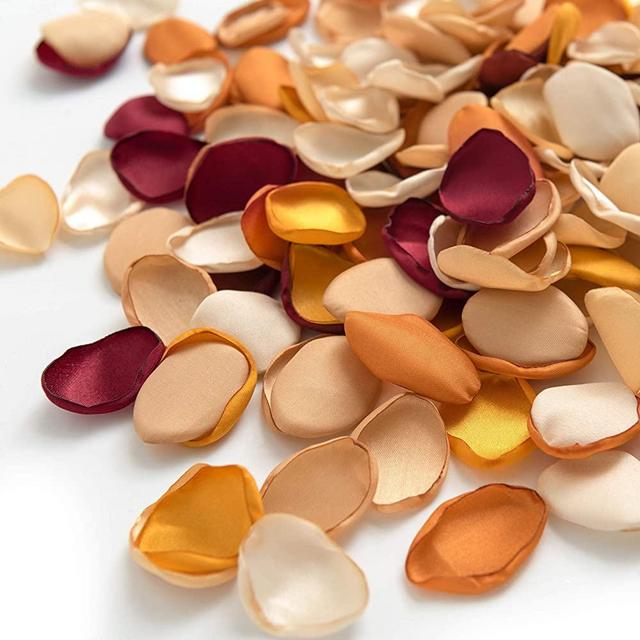 Ling's moment Rose Petals, 200PCS Silk Rose Petals for Fall, Flower Petals for Wedding Flower Girl Basket Table Centerpieces Cake Table Sweetheart Table Aisle Scatter Petals (Chic Terracotta)