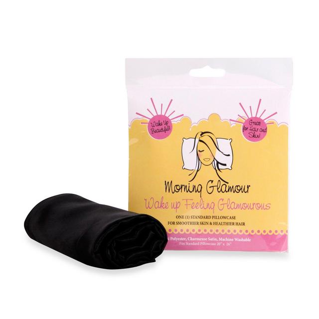 Morning Glamour® Satin King Pillowcase in Black