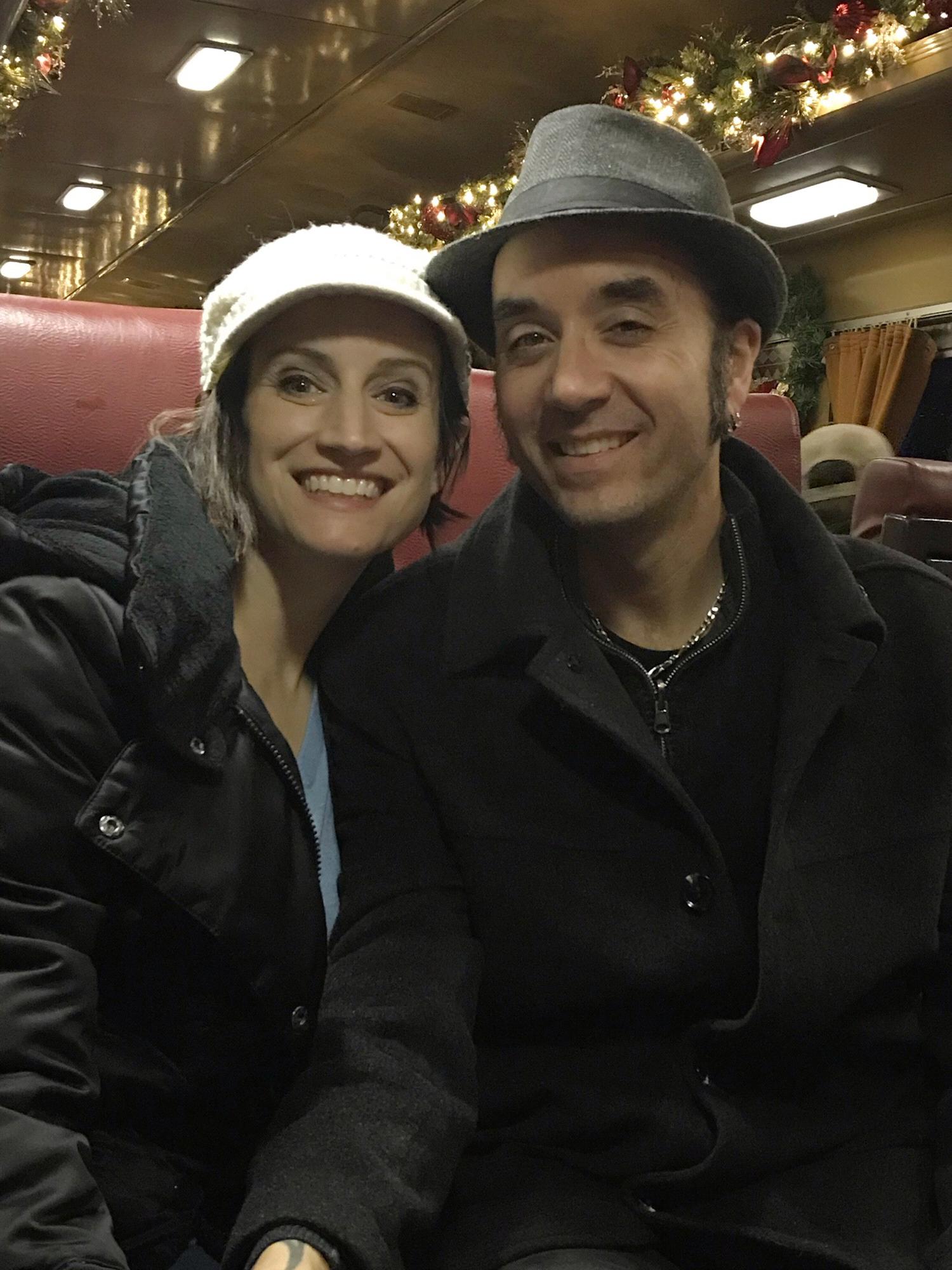 Our First Christmas AND First train Ride all in one!