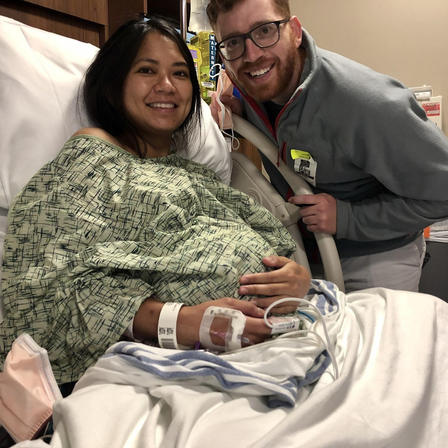 When my epidural kicked in and I could smile
