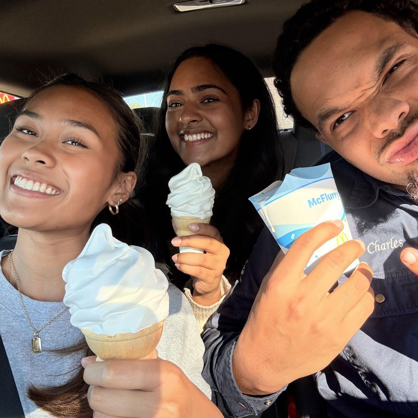 Ice cream run with Alexia's long-time friend, Sarah!