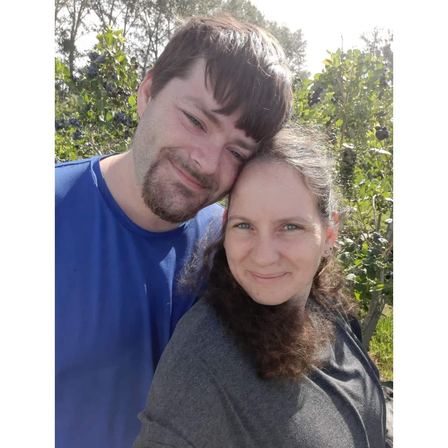 Family time, Picking blue berries together