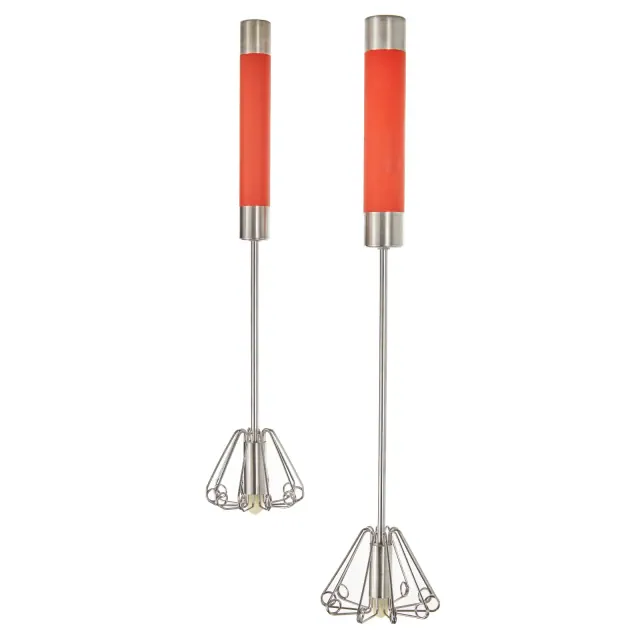 BergHOFF Essentials 2Pc Stainless Steel Miracle Whisk Set, Red