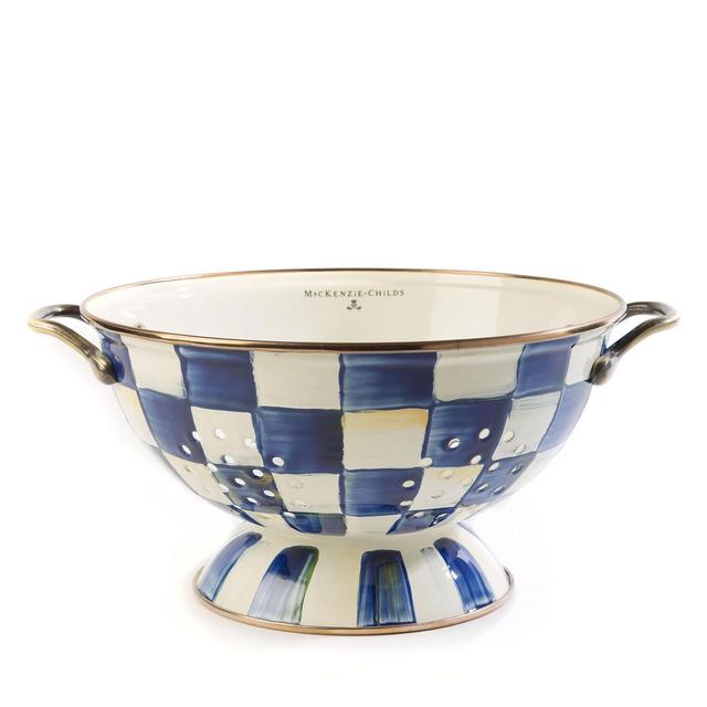 MacKenzie-Childs Royal Check Colander - Large