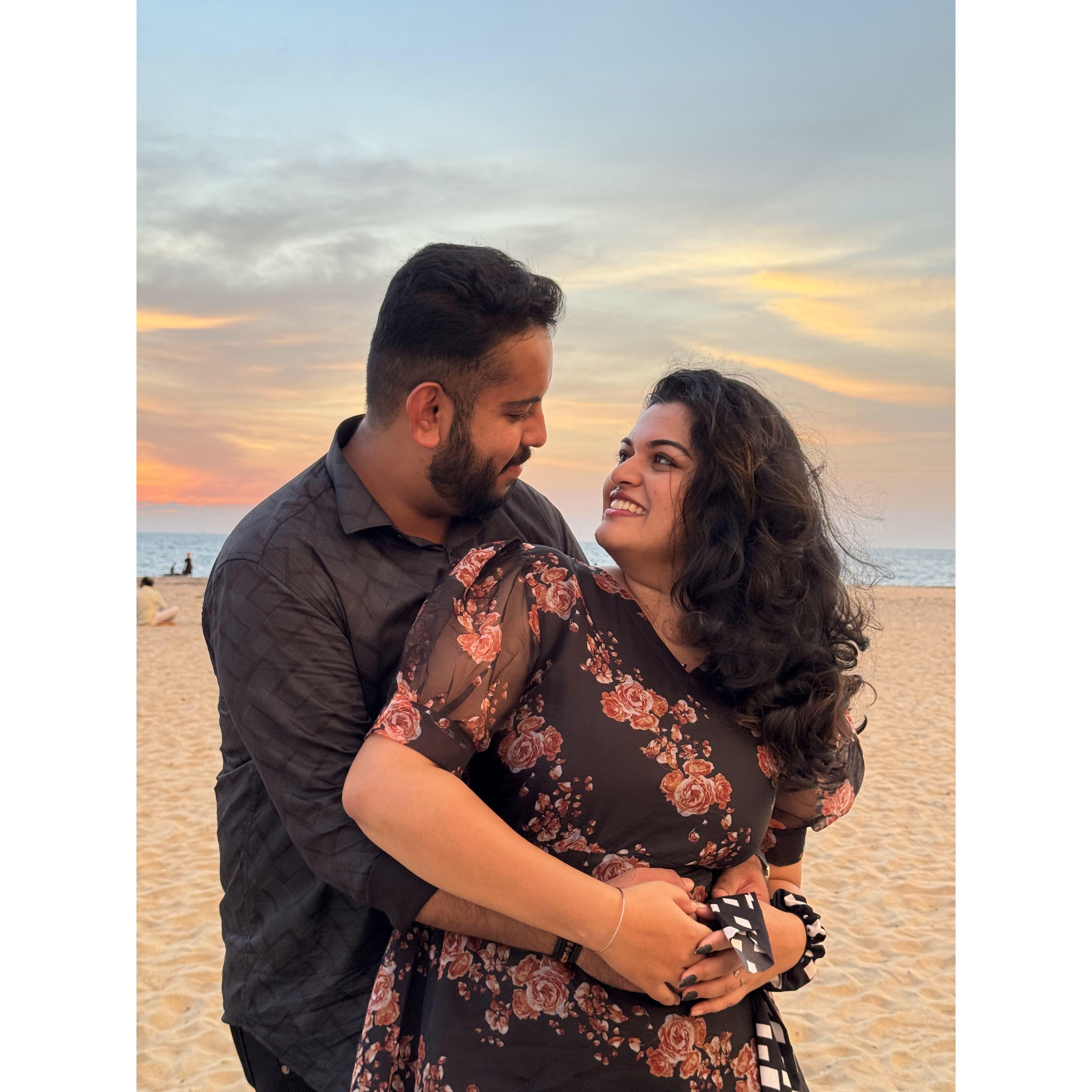 Our first outing together, Alapuzha Beach!