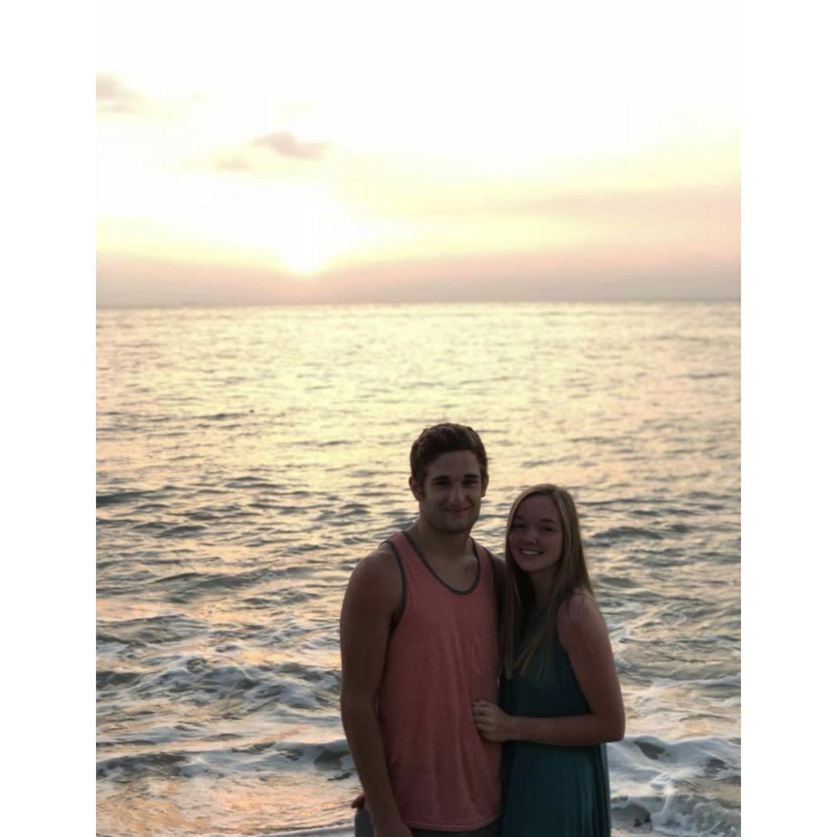 Enjoying the sunset on a beautiful beach in Malaysia!