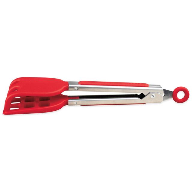 Tovolo® Stainless Steel Waffle Tongs in Red