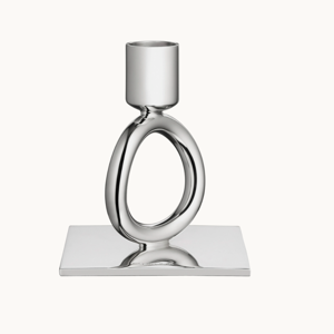 Silver-Plated Single-Ring Candlestick Holder | Christofle