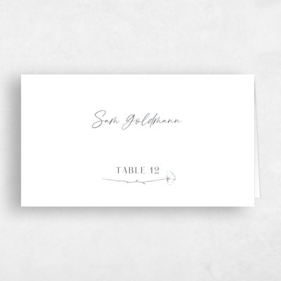 White Wedding Place Card - Rolland