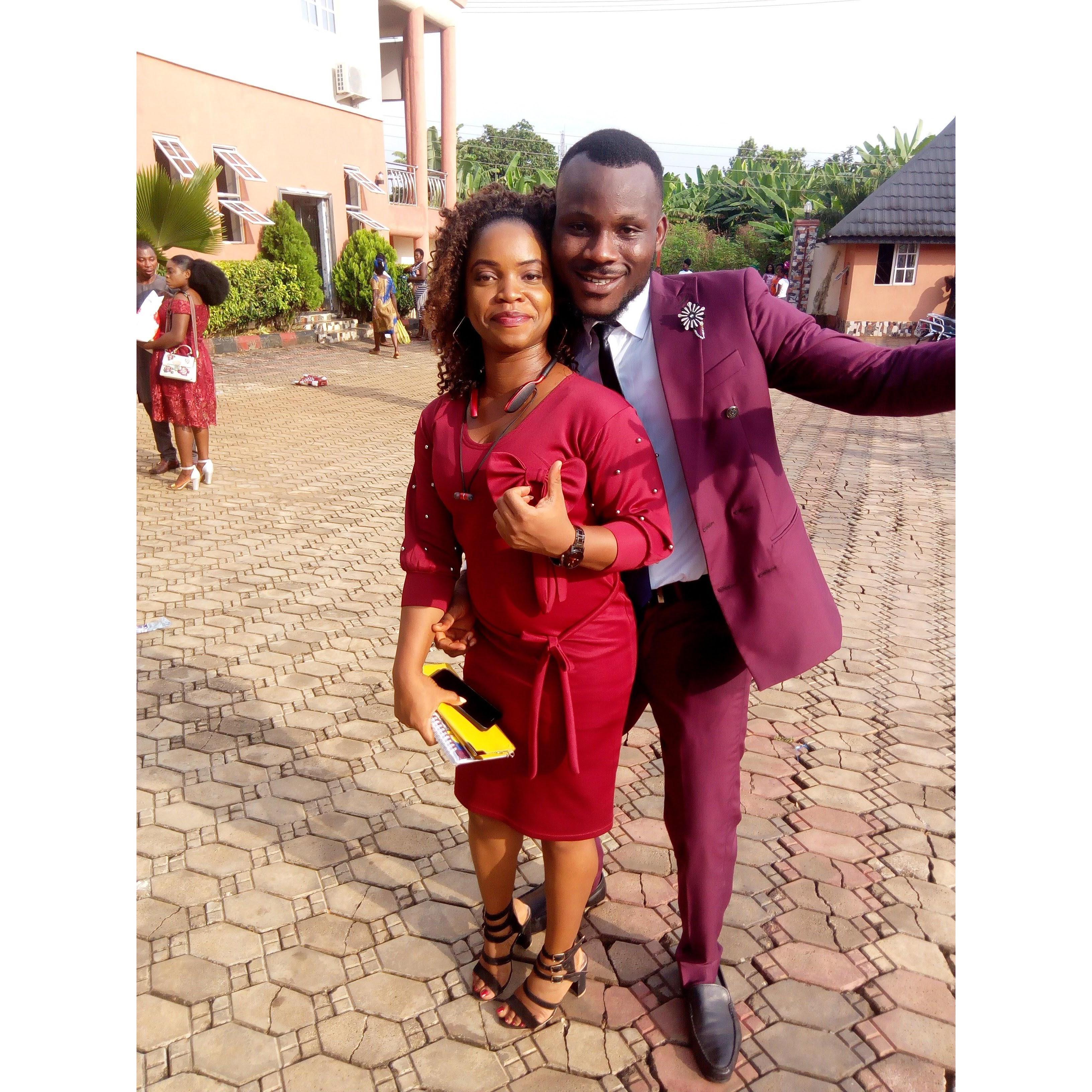 At the wedding reception of Mr/Mrs Daniel Abuato in Ikom, Cross River State.