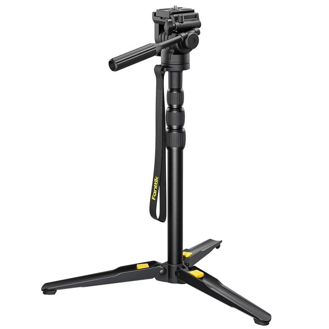 Fanttik DT10 Pro Laser Level Tripod, 2.2 Lbs Lightweight, 360° Flexible Pan Head, Quick Release Plate with 1/4"-20 Thread Mount, for Measurement Tools