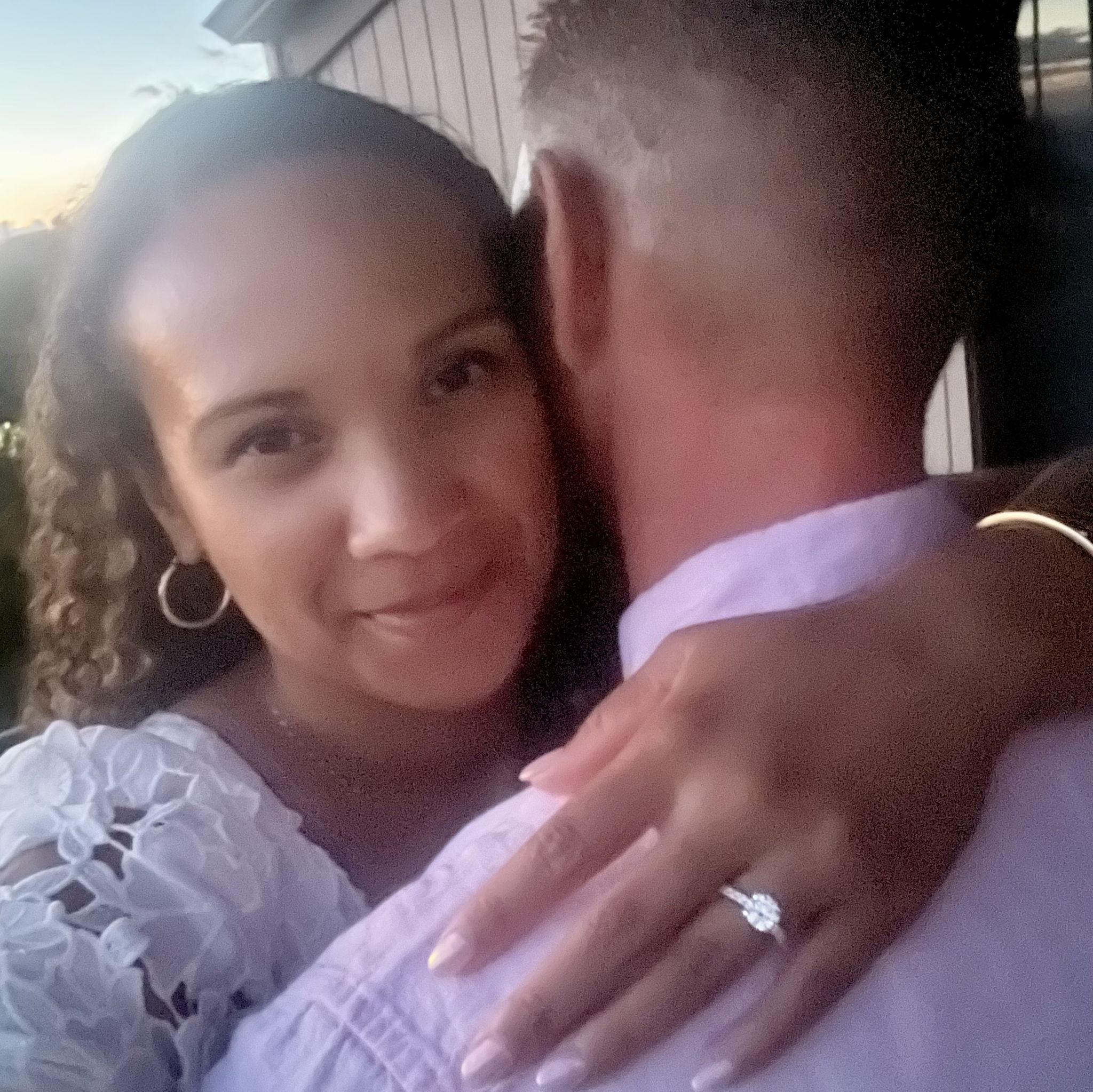 Look at that ring glow. Fun fact: We got engaged before we were boyfriend and girlfriend.