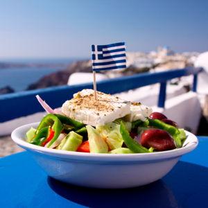 Greek salads... in Greece!