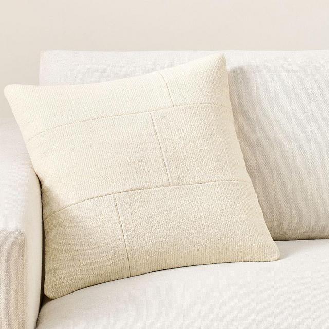 Patchwork Pillow Cover, Ivory, 20"