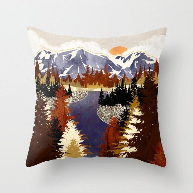 Autumn River Throw Pillow