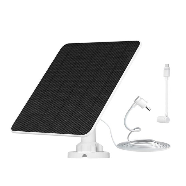 Solar Panel for Ring Camera, 5W Camera Solar Panel for Ring Stick Up Cam/Pro Battery, Spotlight Cam/Pro/Plus Battery, Solar for Ring Camera with 9.8ft Cable, IP65 Waterproof