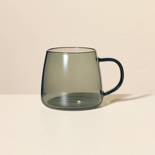 14oz Tinted Glass Mug Smoky Gray - Hearth & Hand™ with Magnolia