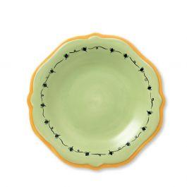 Salad Plate with Yellow Band