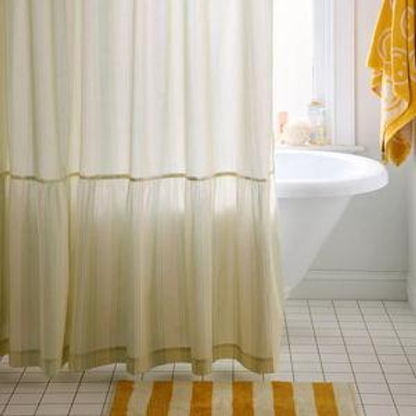 Ruffle Awning Striped Patterned Shower Curtain