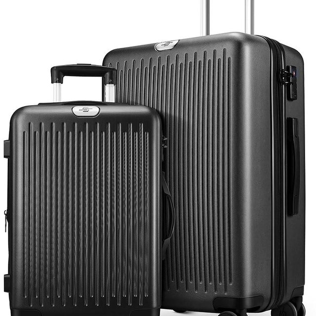 2 piece luggage sets Hard Shell Luggage Set with Spinner Wheels, TSA Lock, 20/28 inch Travel Suitcase Set