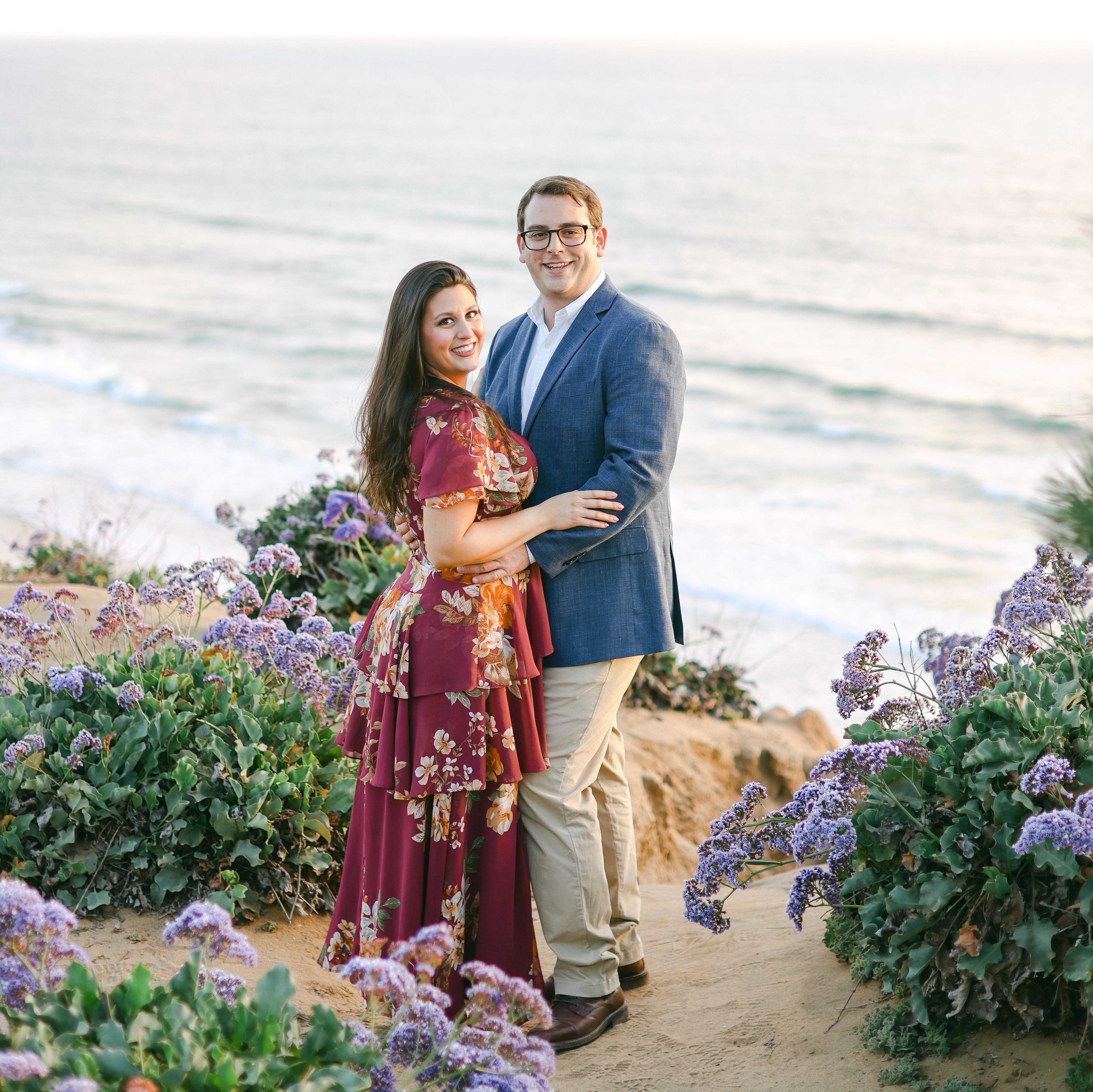 Official engagement photos at Torrey Pines, taken by our wedding photographer Brett Hickman.
