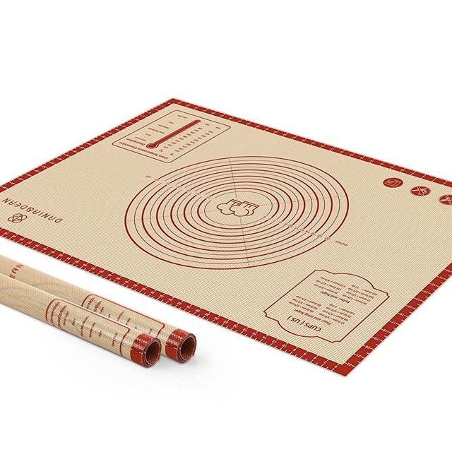 Silicone Baking Mat,36" x 24" Extra Thick Large Non Stick Sheet Mat with Measurement Non-slip Dough Rolling Mat,Reusable Food Grade Silicone Counter Mat for Making Cookies,Macarons,Bread and Pastry