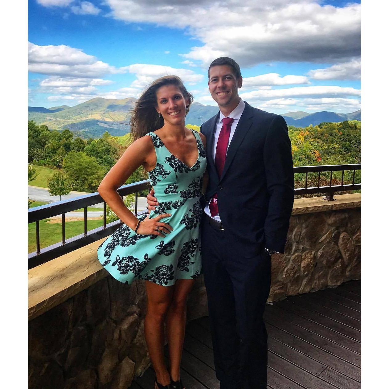 Another wedding together with a GORGEOUS backdrop of the Virginia Mountains!