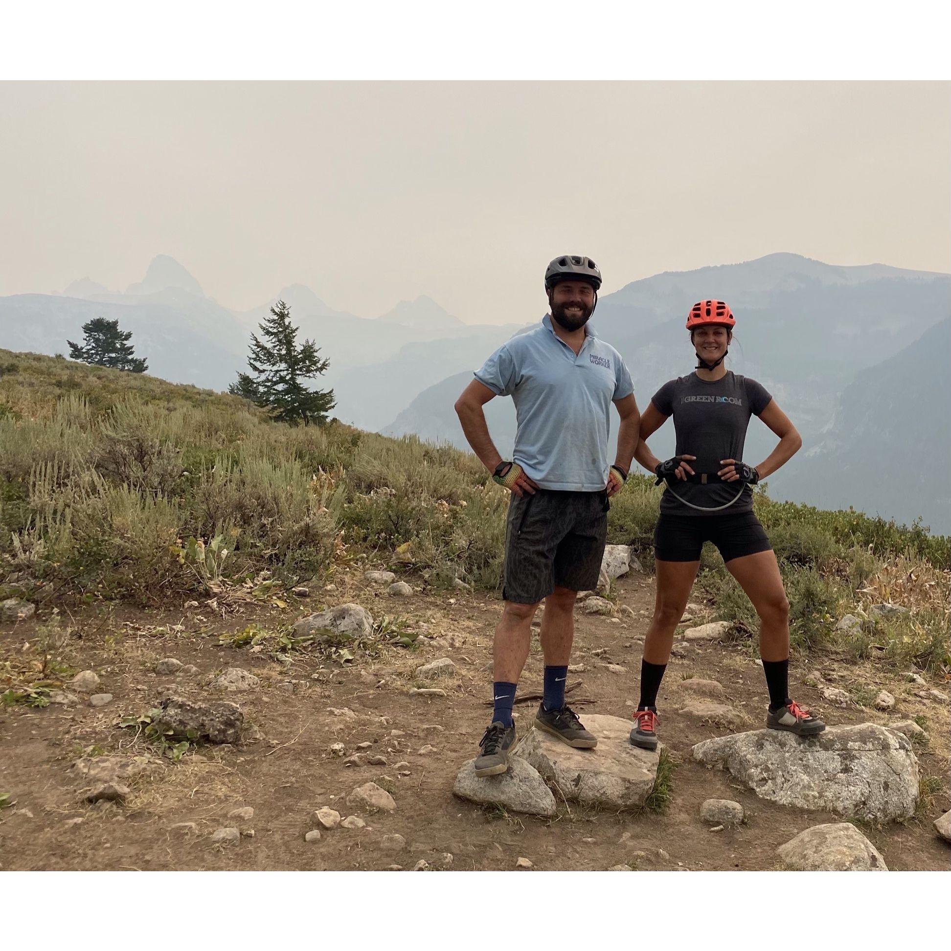 One of our favorite mountain biking trails in the Tetons. Despite the smoke, we fell for this place with a crystal clear vision.