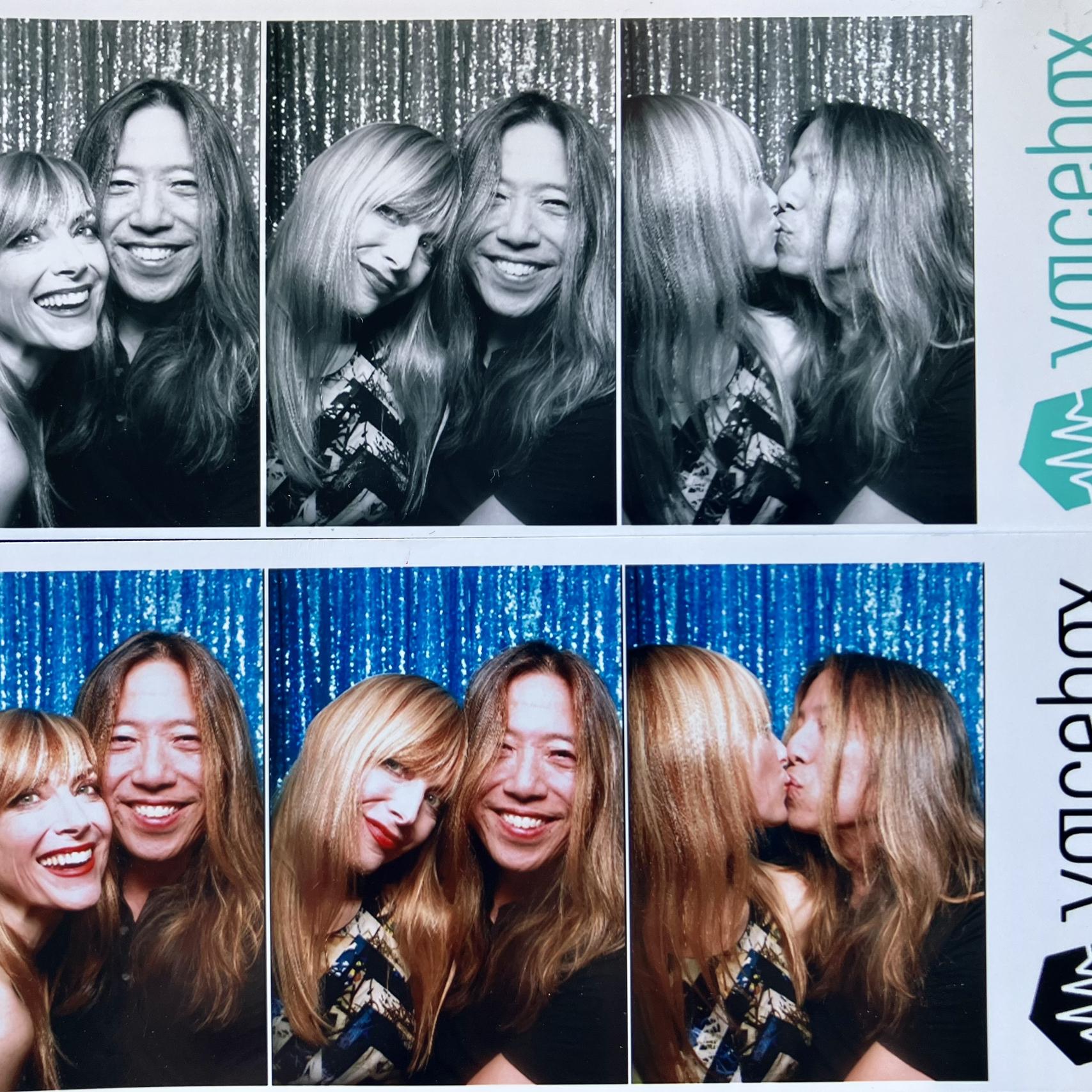 More fun with the photobooth at one of our many karaoke dates! Likely fall 2022