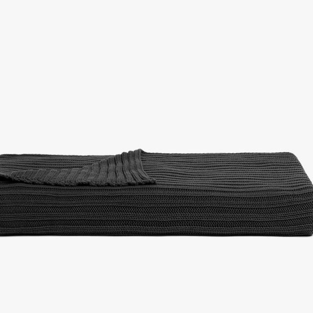 Oversized Rib Knit Throw