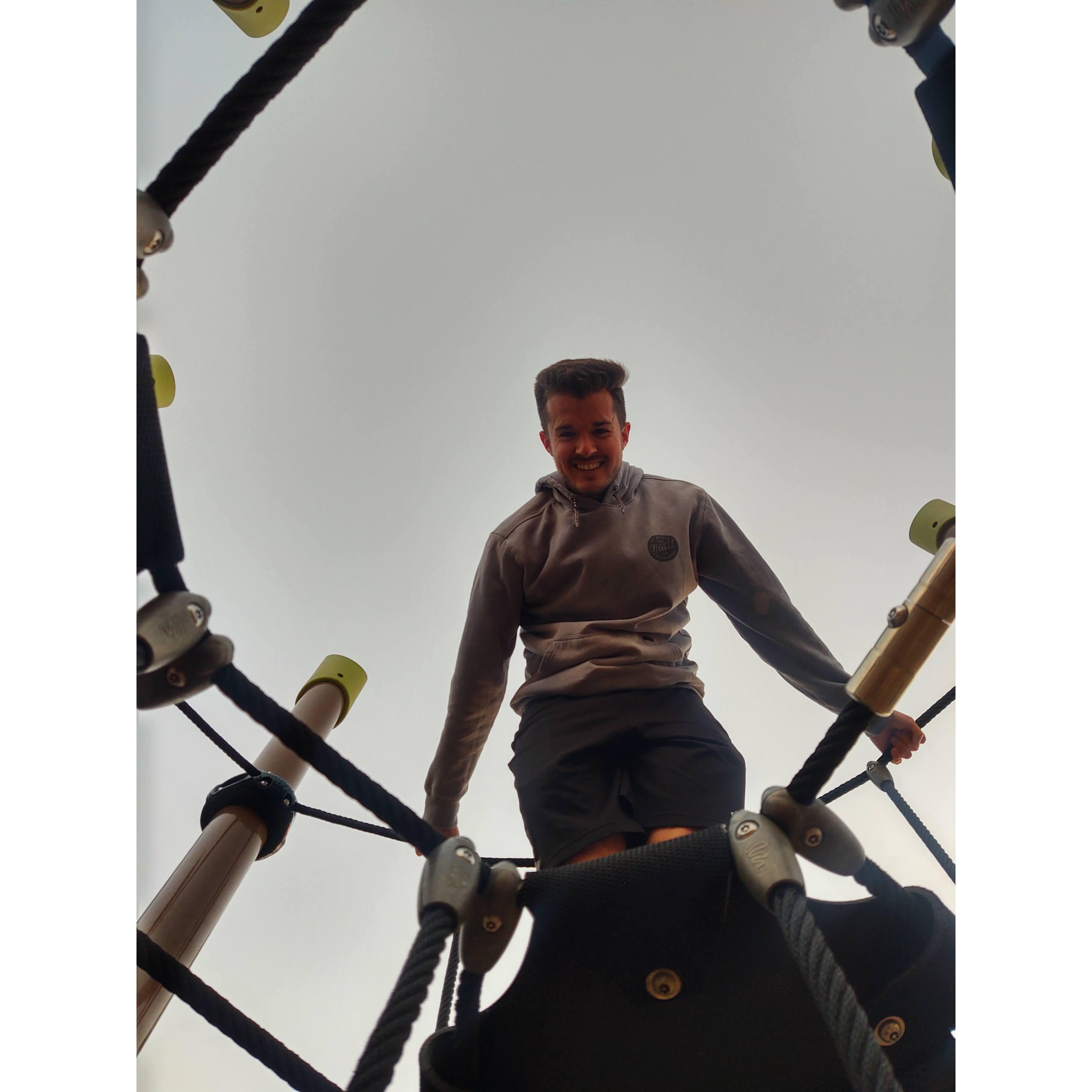 Playgrounds are a must. Must explore them. Must play on them. Yep.