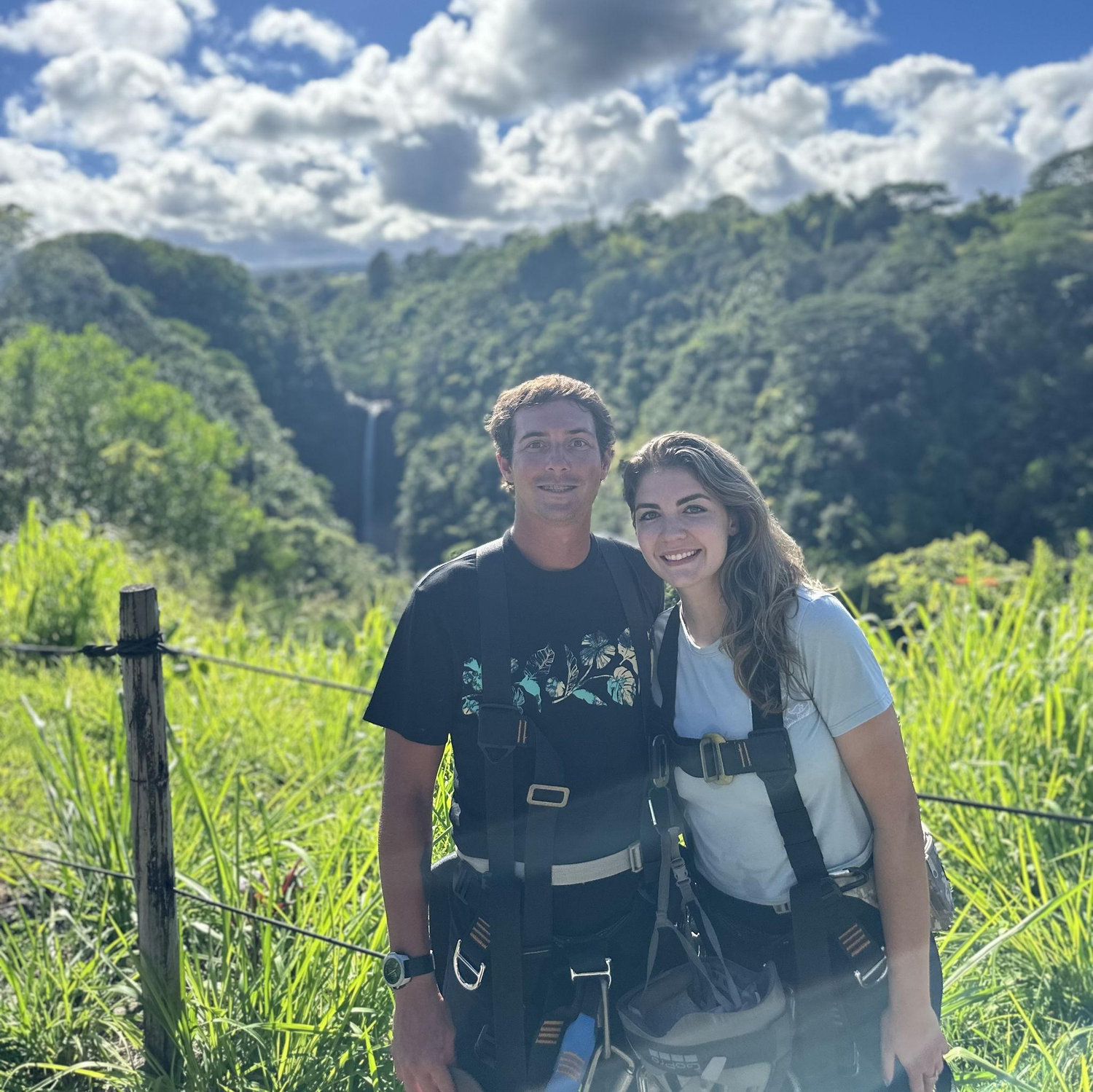 Ziplining over waterfalls in Hawaii!