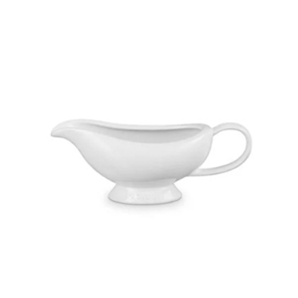 Le Creuset Heritage Stoneware Gravy Boat, White