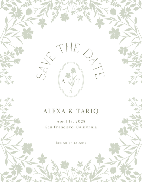 Gaia Portrait | White | Zola Save The Dates