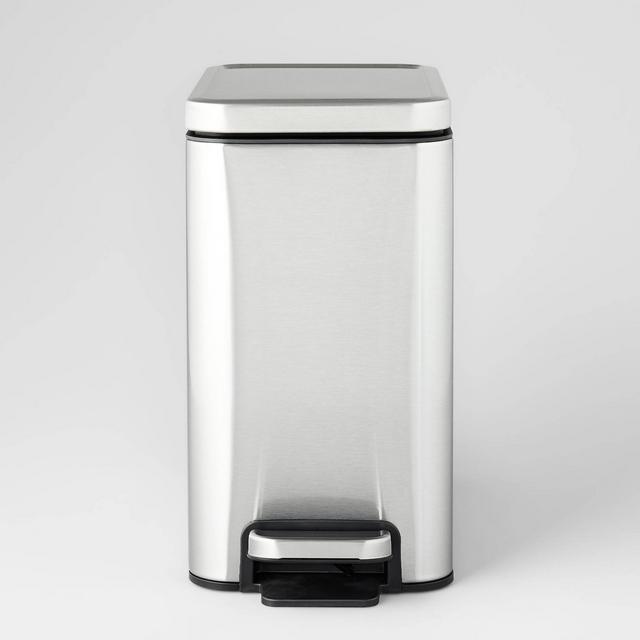 10L Stainless Slim Step Trash Can - Brightroom™