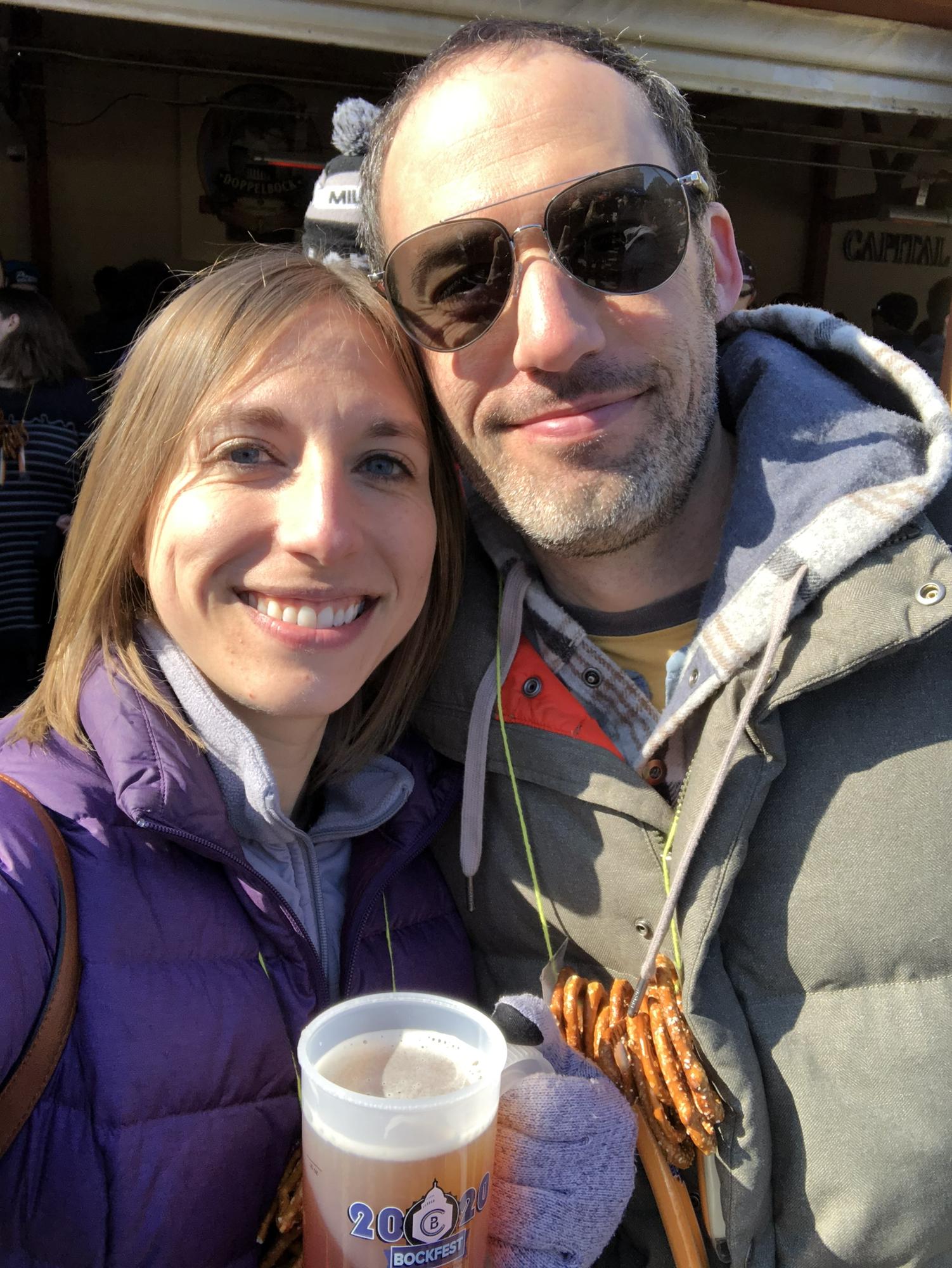 Enjoying some beer & snacks at Bockfest at Capital Brewery