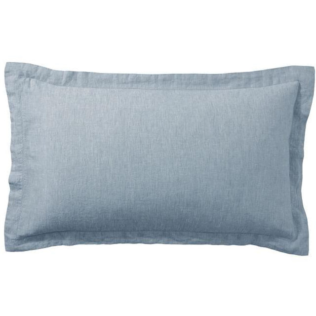 Chambray Belgian Flax Linen Shams, King, Set of 2