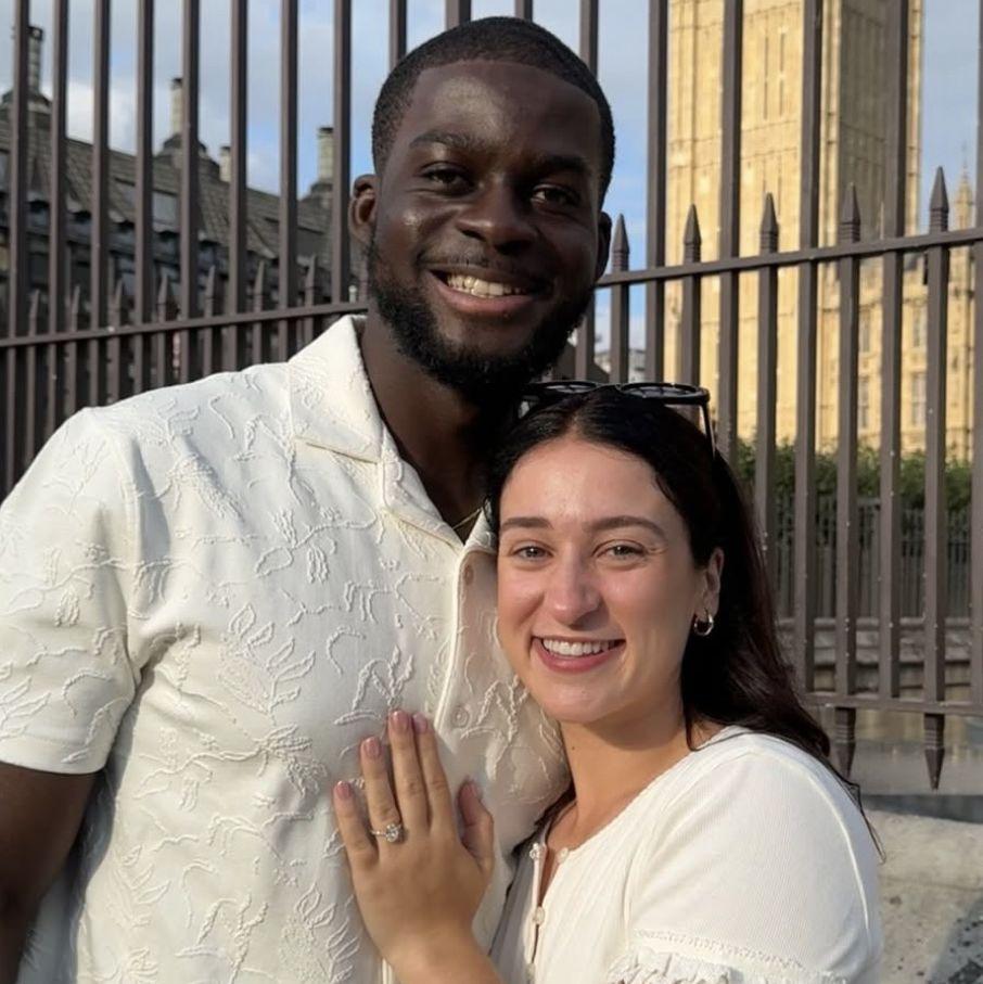 Our first picture together as an engaged couple!