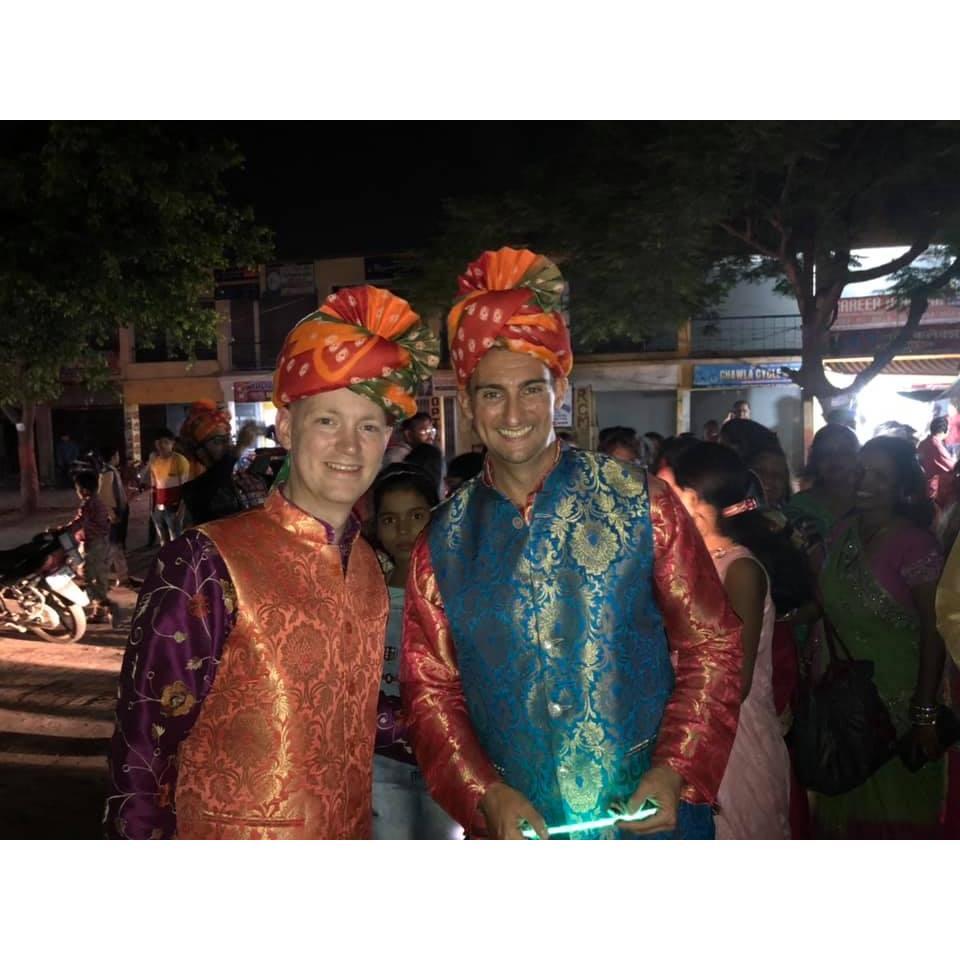 At a wedding in India.