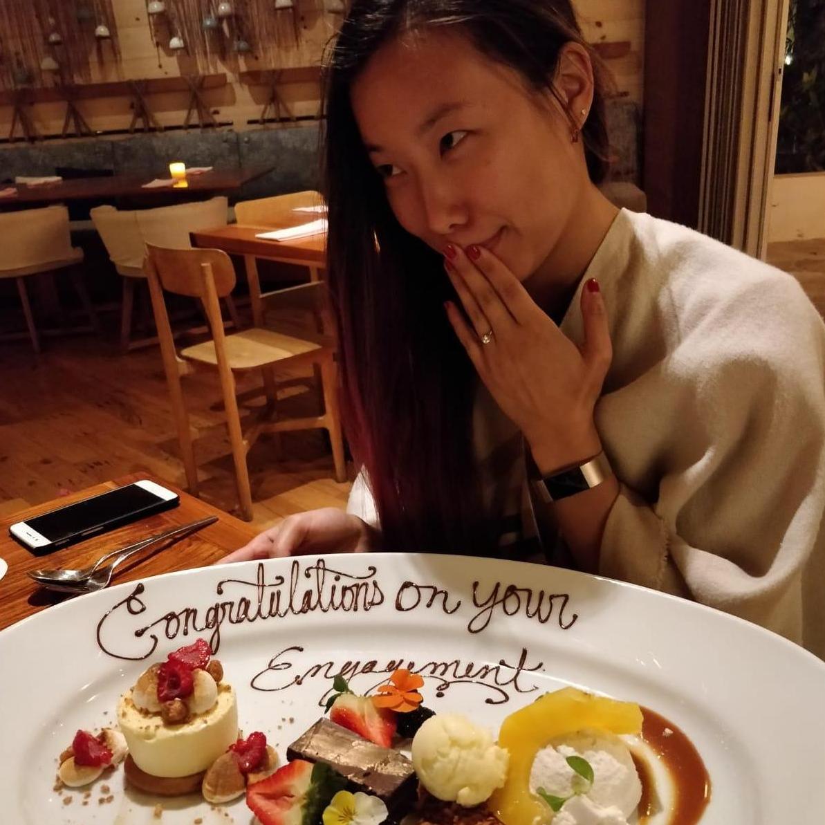Engagement Dinner at Mina's Fish House, Oahu.