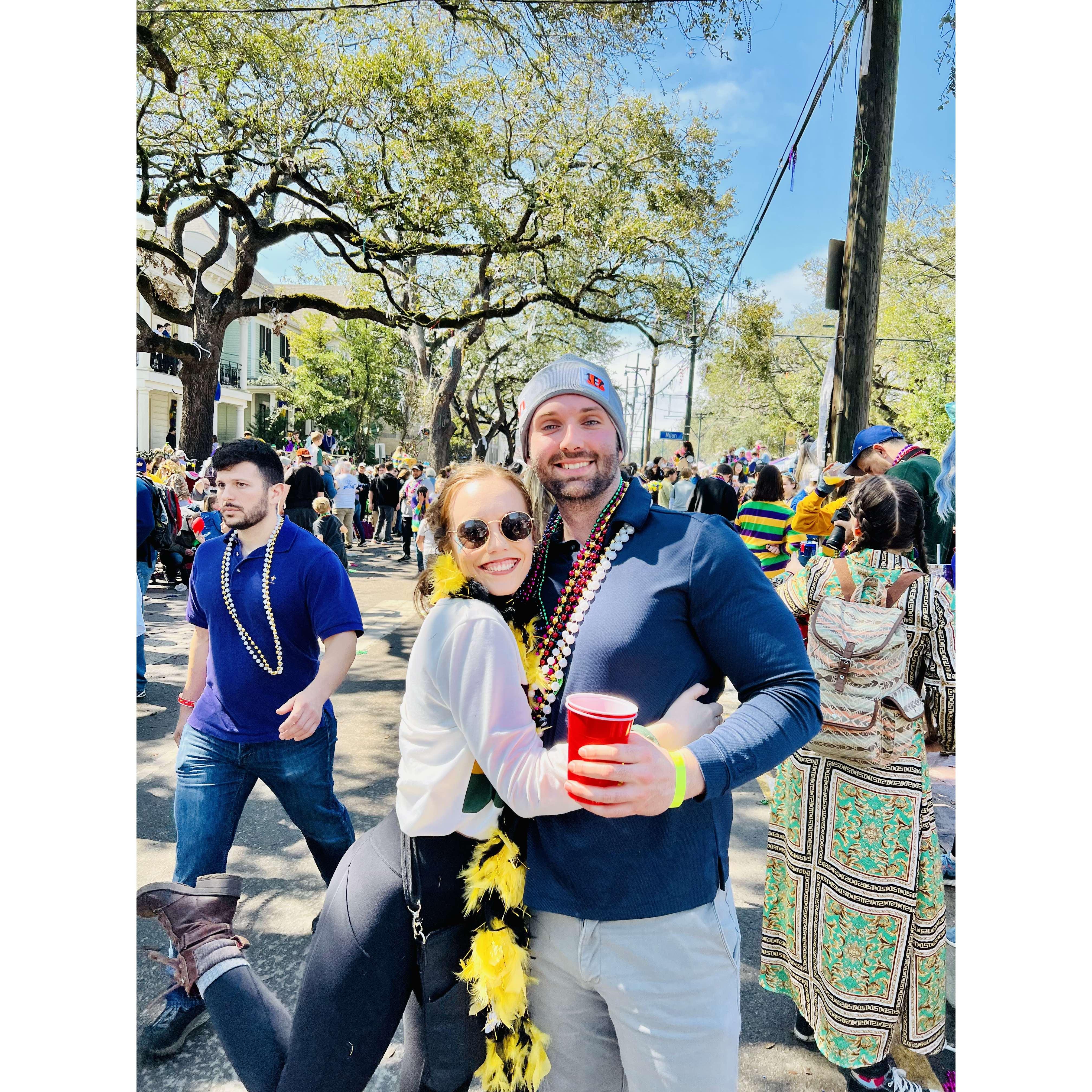 Russ's first Mardi Gras...but definitely NOT his last!