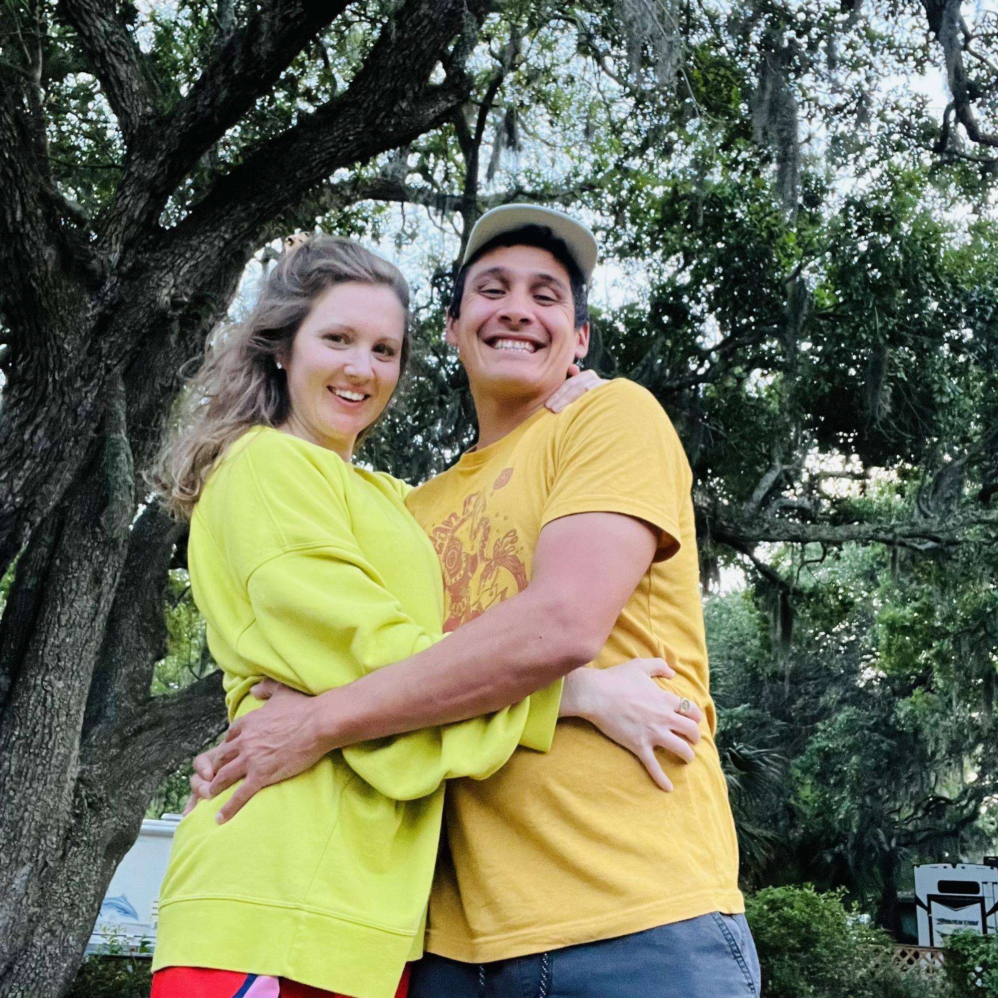 Camp site on Tybee Island. Definitely needed a softer mattress pad lol.