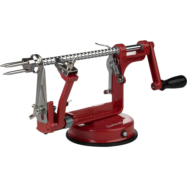 Apple Peeler and Corer by Cucina Pro - Long Lasting Chrome Cast Iron with Countertop Suction Cup