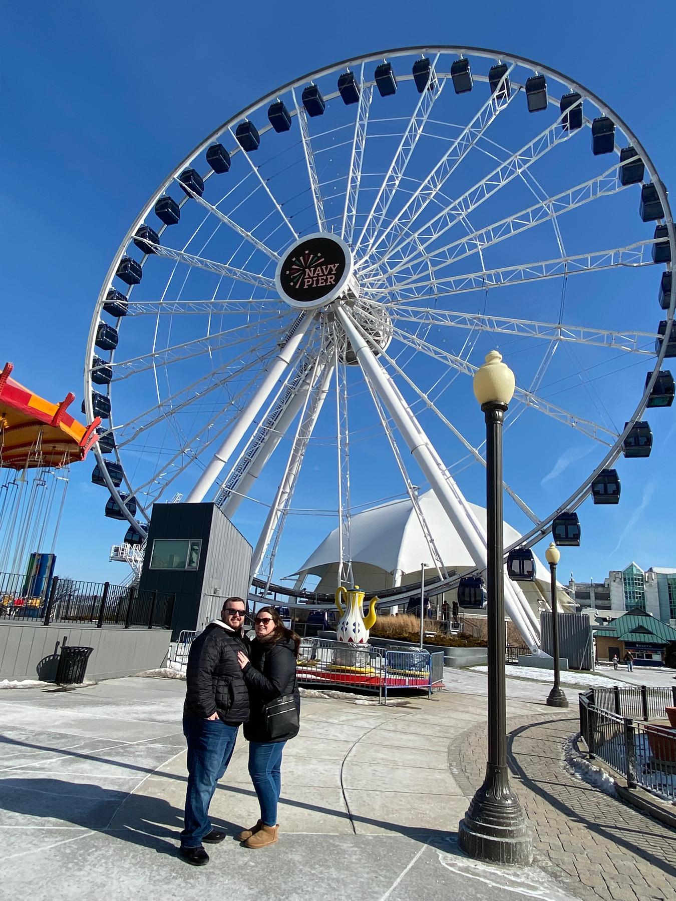 The Navy Pier Ferris Wheel- We’re engaged!