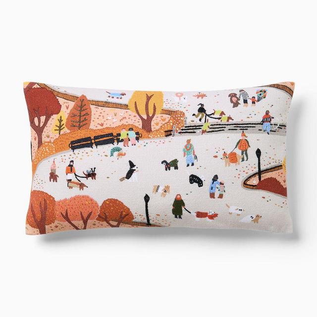 Nicole Cicak Halloween Dog Park Pillow Cover 12x21, Multi